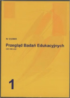 Przegląd Badań Edukacyjnych 2005 nr 1 (1)