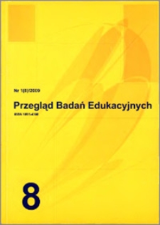 Przegląd Badań Edukacyjnych 2009 nr 1 (8)