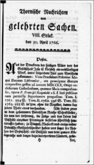 Thornische Nachrichten von Gelehrten Sachen, 1766.04.30 nr 8