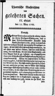 Thornische Nachrichten von Gelehrten Sachen, 1766.05.15 nr 9