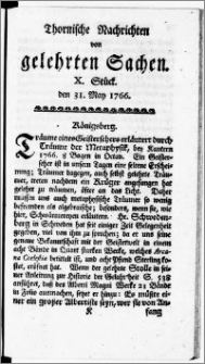 Thornische Nachrichten von Gelehrten Sachen, 1766.05.31 nr 10