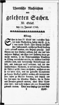 Thornische Nachrichten von Gelehrten Sachen, 1766.06.15 nr 11