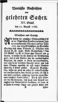 Thornische Nachrichten von Gelehrten Sachen, 1766.08.15 nr 15