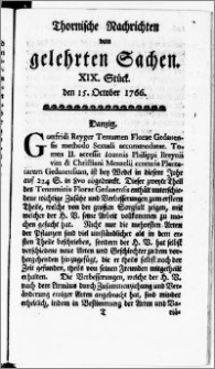 Thornische Nachrichten von Gelehrten Sachen, 1766.10.15 nr 19