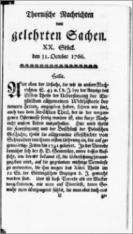Thornische Nachrichten von Gelehrten Sachen, 1766.10.31 nr 20