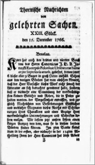 Thornische Nachrichten von Gelehrten Sachen, 1766.12.15 nr 23