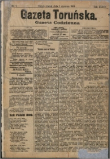 Gazeta Toruńska 1909, R. 45 nr 1