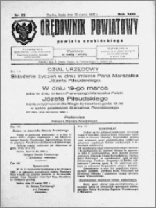 Orędownik Powiatowy powiatu Szubińskiego 1932.03.16 R.13 nr 22