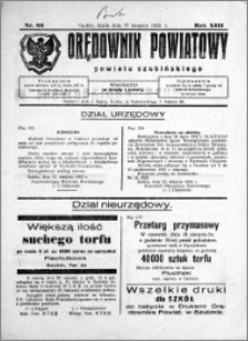 Orędownik Powiatowy powiatu Szubińskiego 1932.08.17 R.13 nr 66