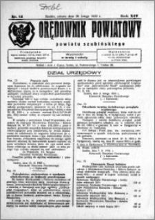 Orędownik Powiatowy powiatu Szubińskiego 1933.02.18 R.14 nr 14
