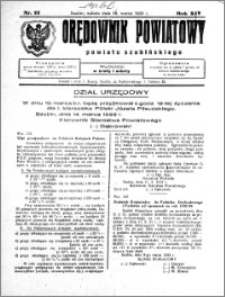 Orędownik Powiatowy powiatu Szubińskiego 1933.03.18 R.14 nr 22