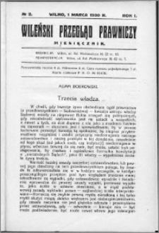 Wileński Przegląd Prawniczy 1930, R. 1 nr 2