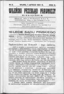 Wileński Przegląd Prawniczy 1931, R. 2 nr 2