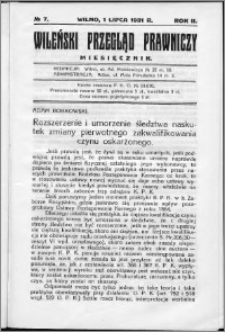 Wileński Przegląd Prawniczy 1931, R. 2 nr 7