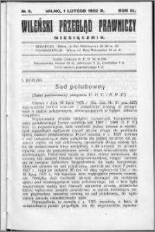 Wileński Przegląd Prawniczy 1932, R. 3 nr 2