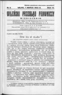 Wileński Przegląd Prawniczy 1932, R. 3 nr 3