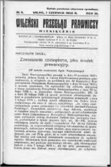 Wileński Przegląd Prawniczy 1932, R. 3 nr 6