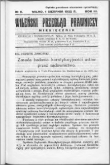 Wileński Przegląd Prawniczy 1932, R. 3 nr 8