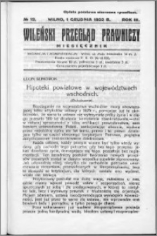 Wileński Przegląd Prawniczy 1932, R. 3 nr 12