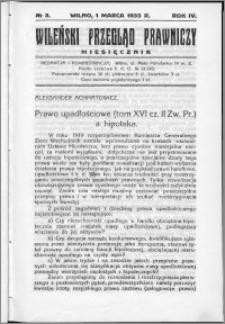 Wileński Przegląd Prawniczy 1933, R. 4 nr 3