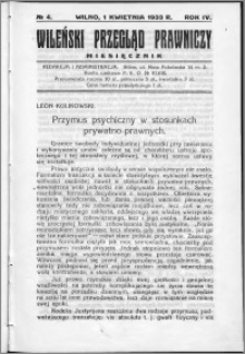Wileński Przegląd Prawniczy 1933, R. 4 nr 4
