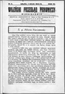 Wileński Przegląd Prawniczy 1933, R. 4 nr 5