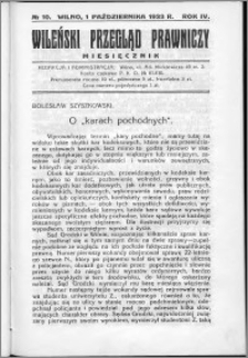 Wileński Przegląd Prawniczy 1933, R. 4 nr 10