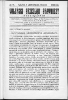 Wileński Przegląd Prawniczy 1933, R. 4 nr 11