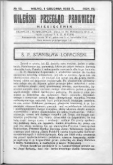 Wileński Przegląd Prawniczy 1933, R. 4 nr 12
