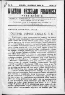 Wileński Przegląd Prawniczy 1934, R. 5 nr 2