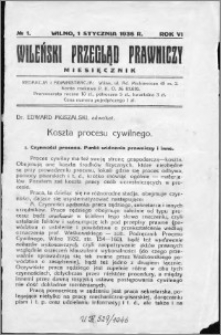 Wileński Przegląd Prawniczy 1935, R. 6 nr 1