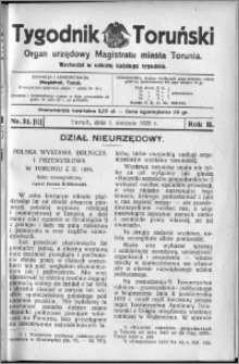 Tygodnik Toruński 1925, R. 2, nr 31