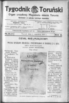 Tygodnik Toruński 1925, R. 2, nr 36