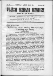 Wileński Przegląd Prawniczy 1936, R. 7 nr 7