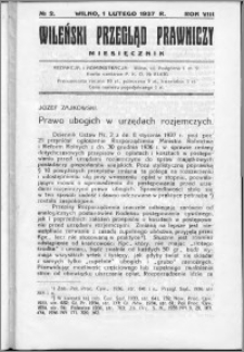 Wileński Przegląd Prawniczy 1937, R. 8 nr 2