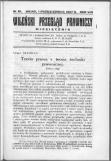 Wileński Przegląd Prawniczy 1937, R. 8 nr 10