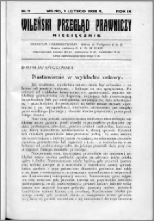 Wileński Przegląd Prawniczy 1938, R. 9 nr 2