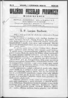 Wileński Przegląd Prawniczy 1938, R. 9 nr 6