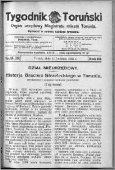 Tygodnik Toruński 1926, R. 3, nr 16