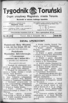 Tygodnik Toruński 1926, R. 3, nr 45