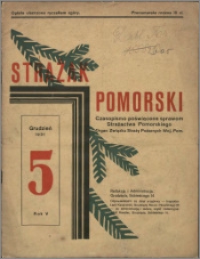 Strażak Pomorski 1931, R. 5 nr 5