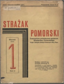 Strażak Pomorski 1932, R. 6 nr 1