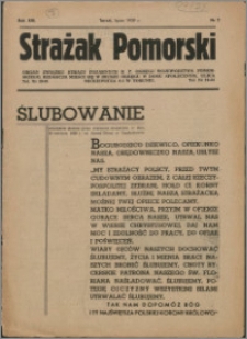 Strażak Pomorski 1939, R. 13 nr 7