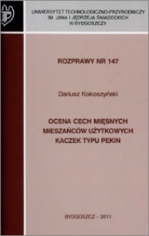 Ocena cech mięsnych mieszańców użytkowych kaczek typu Pekin