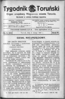 Tygodnik Toruński 1927, R. 4, nr 6
