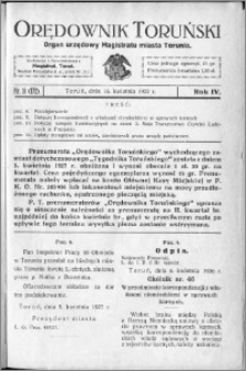 Orędownik Toruński 1927, R. 4, nr 16