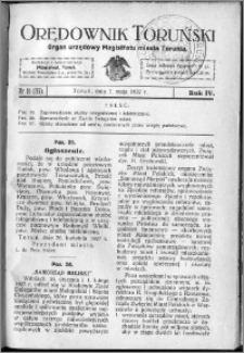 Orędownik Toruński 1927, R. 4, nr 19