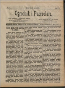 Ogrodnik i Pszczelarz 1909 nr 1