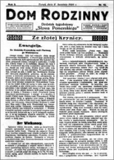 Dom Rodzinny : dodatek tygodniowy Słowa Pomorskiego, 1926.04.09 R. 2 nr 15