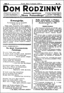 Dom Rodzinny : dodatek tygodniowy Słowa Pomorskiego, 1926.08.06 R. 2 nr 31